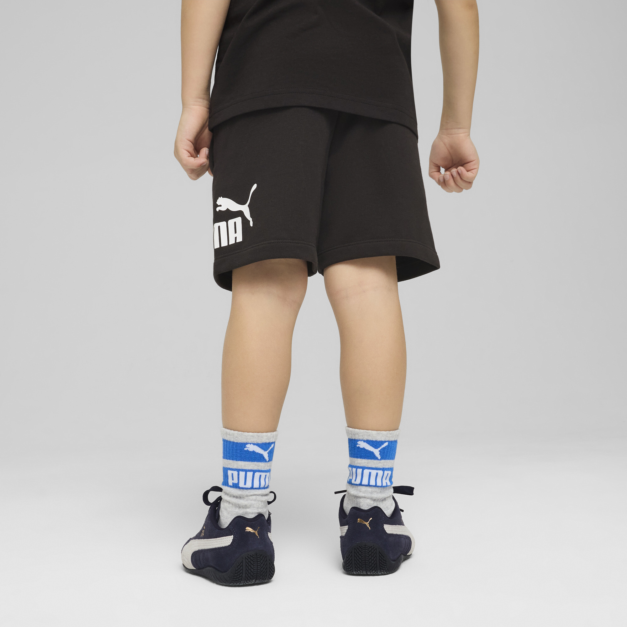 PUMA ESS No. 1-logo short voor Heren, Zwart, Maat 3-4Y thumbnail 5
