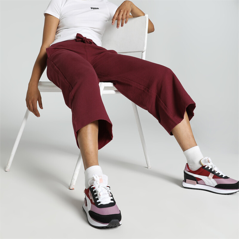 Women's PUMA Wide-Leg 7/8 Pants in Red size M
