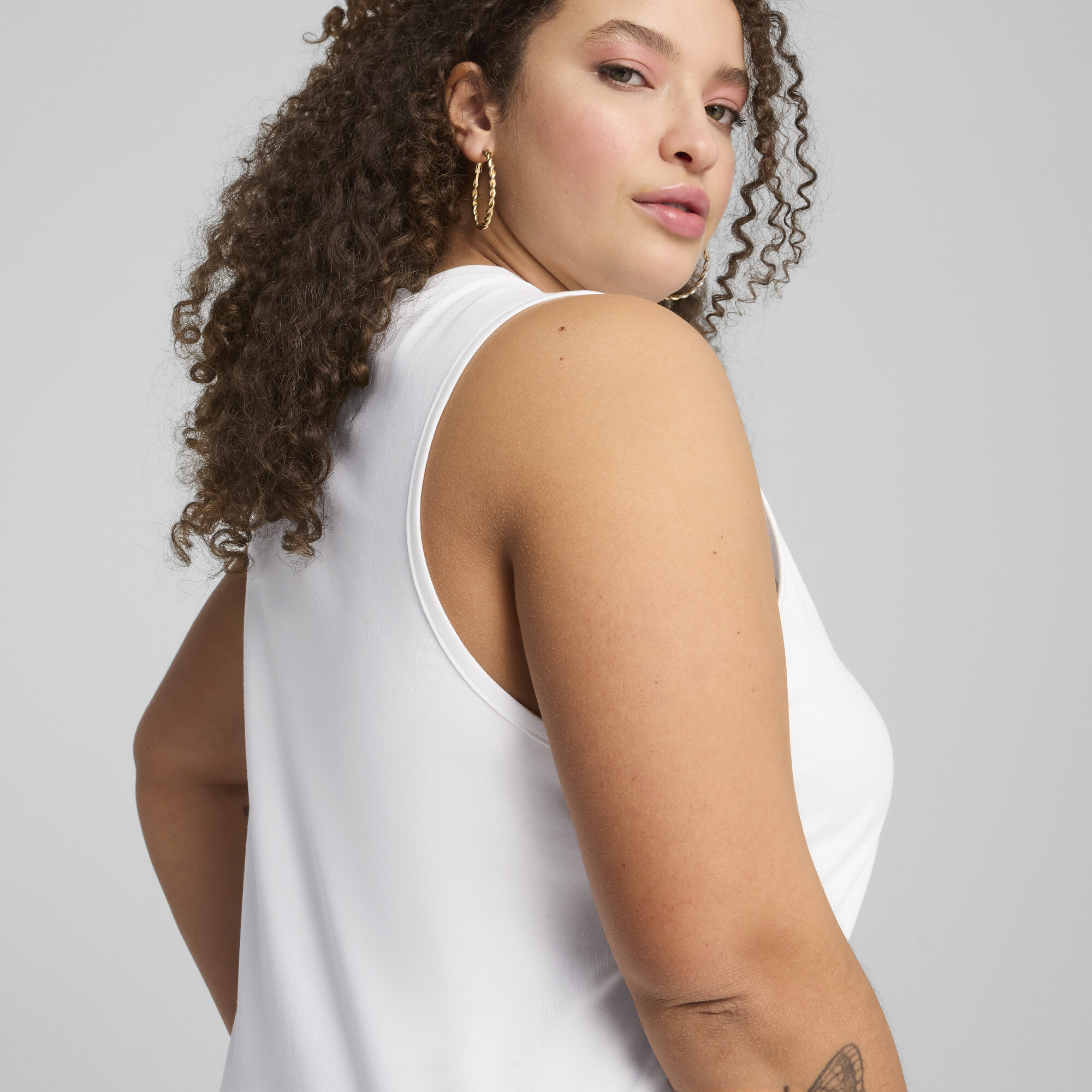 PUMA ESS No. 1 Logo slanke tanktop voor Dames, Wit, Maat XS thumbnail 4