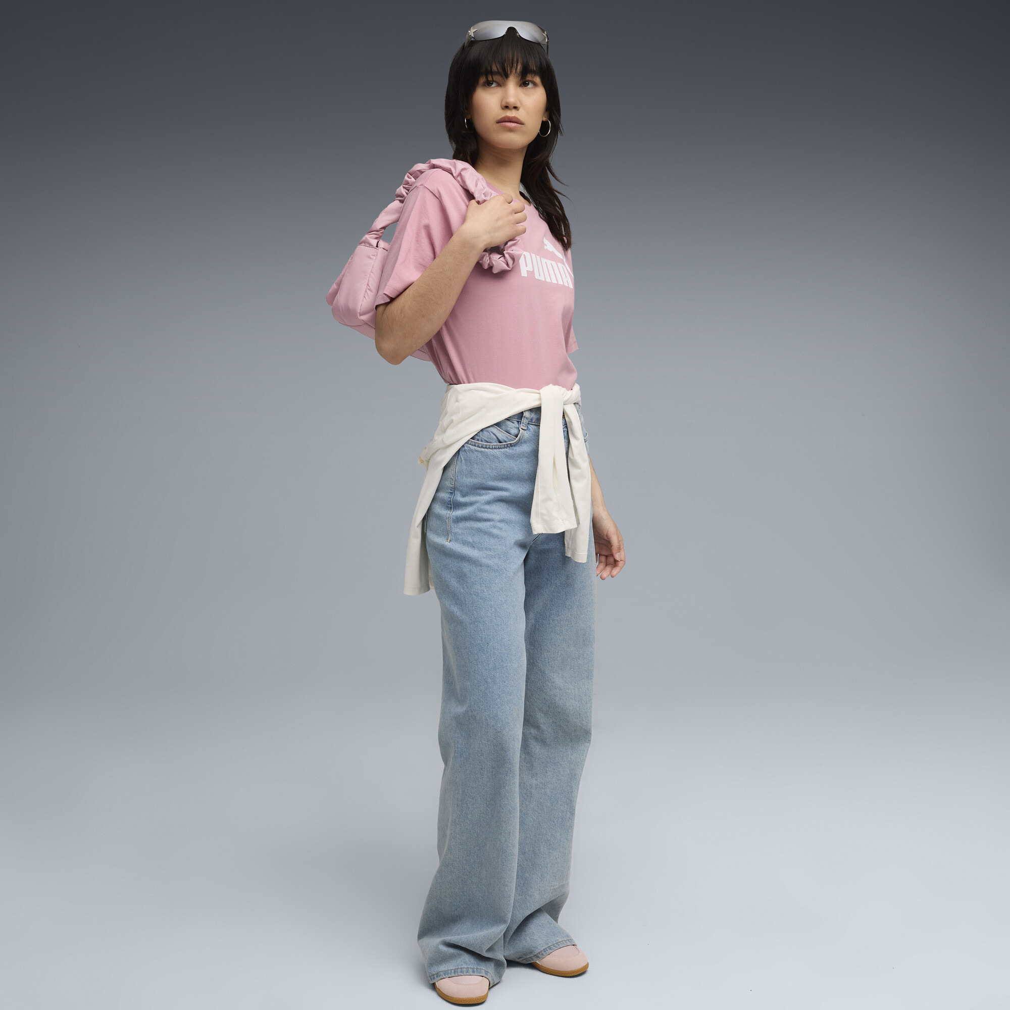 PUMA Essentials No. 1 Logo relaxed T-shirt voor Dames, Roze, Maat XXL thumbnail 4