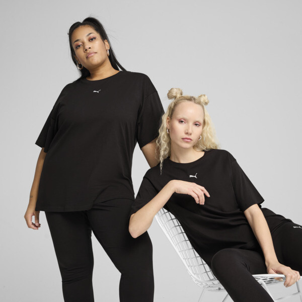 Remera PUMA holgada Essentials para Mujer En Negro