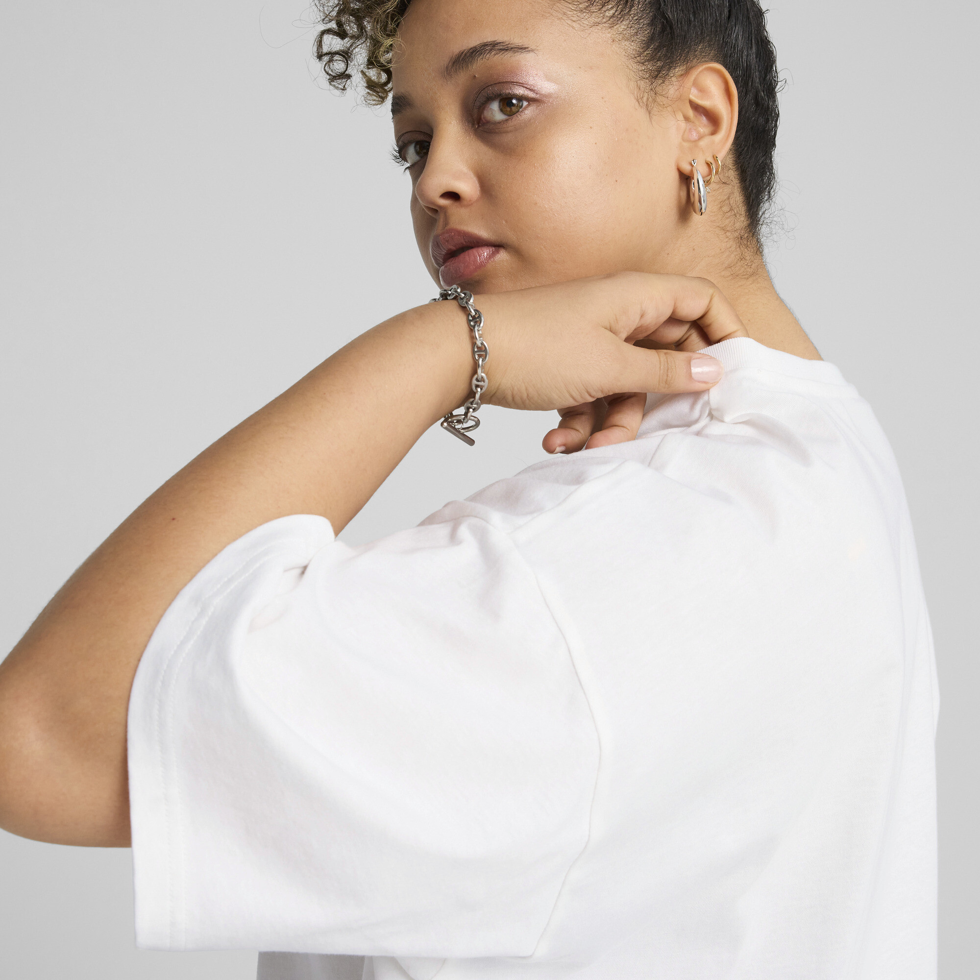 PUMA ESS Relaxed T-shirt voor Dames, Wit, Maat M thumbnail 7