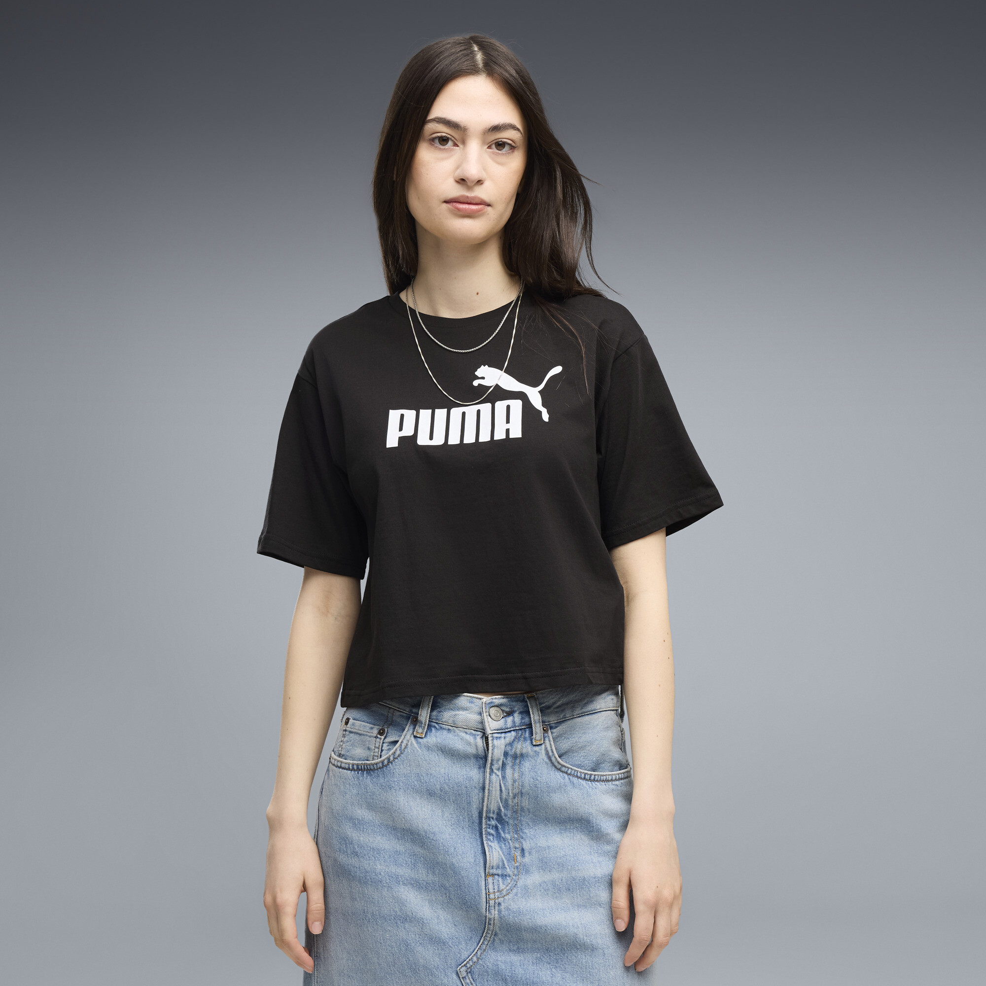 T shirt court décontracté à logo N° 1 ESS Femme