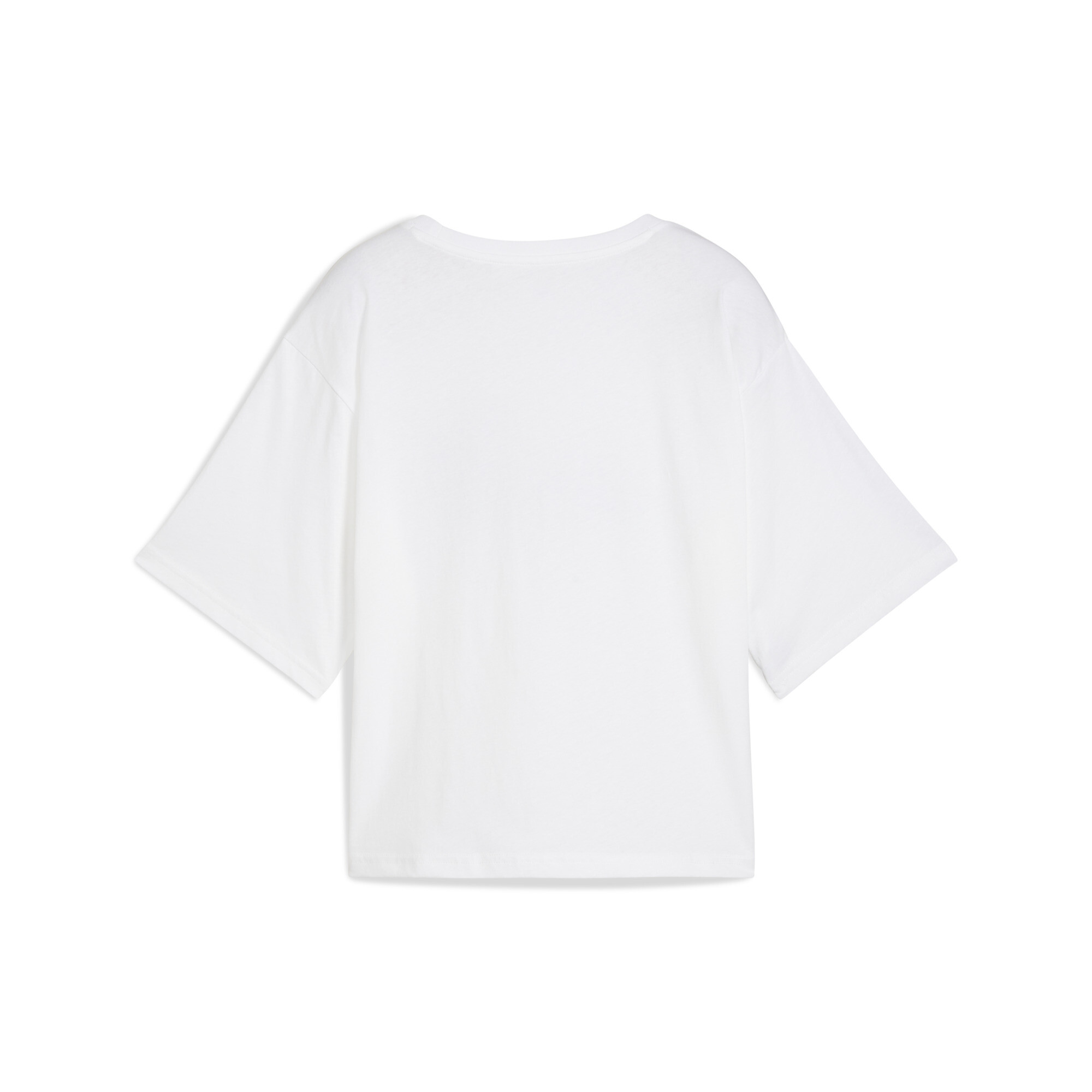 PUMA ESS Cropped No. 1 Logo Relaxed T-shirt voor Dames, Wit, Maat XL thumbnail 2