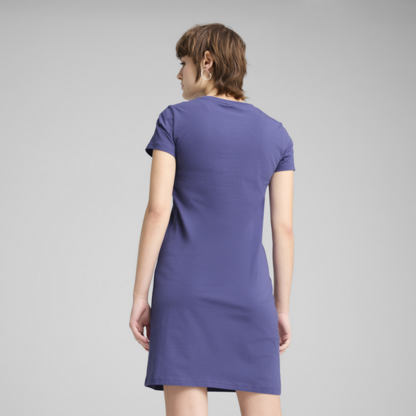 ESS Small No. 1 Logo Slim Dress Women, Blue Crystal, large-ZAF