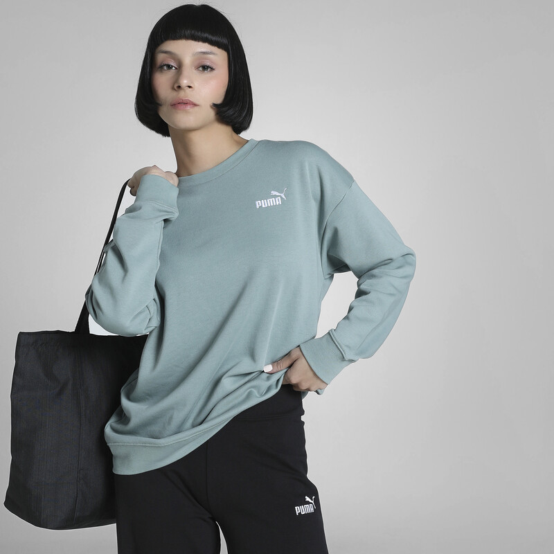 

Women's PUMA Small No. 1 Logo Relaxed Fit Crew-Neck Sweater