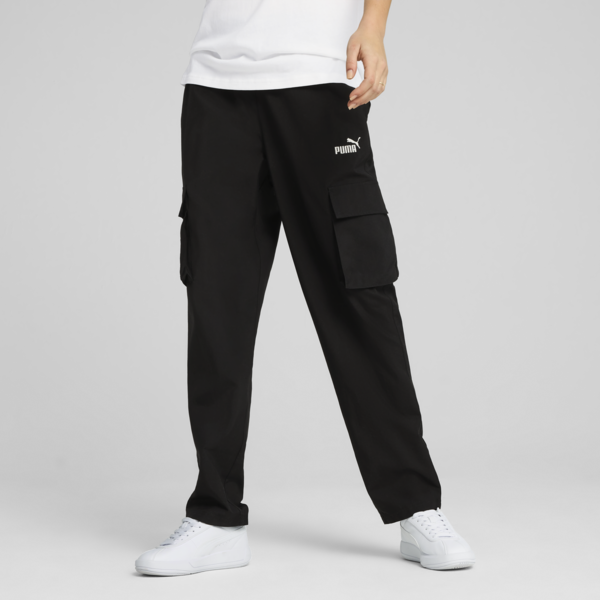 Pantalones Essentials con logo, PUMA Black, large-ARG