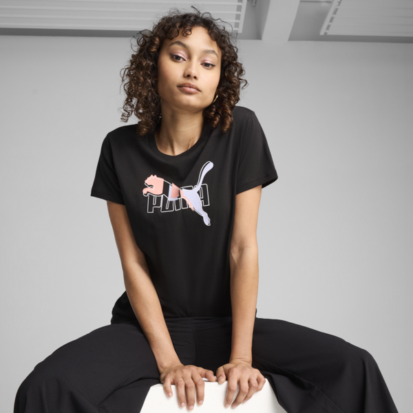 ESS LOGO LAB Tee Women, PUMA Black, large-MEX