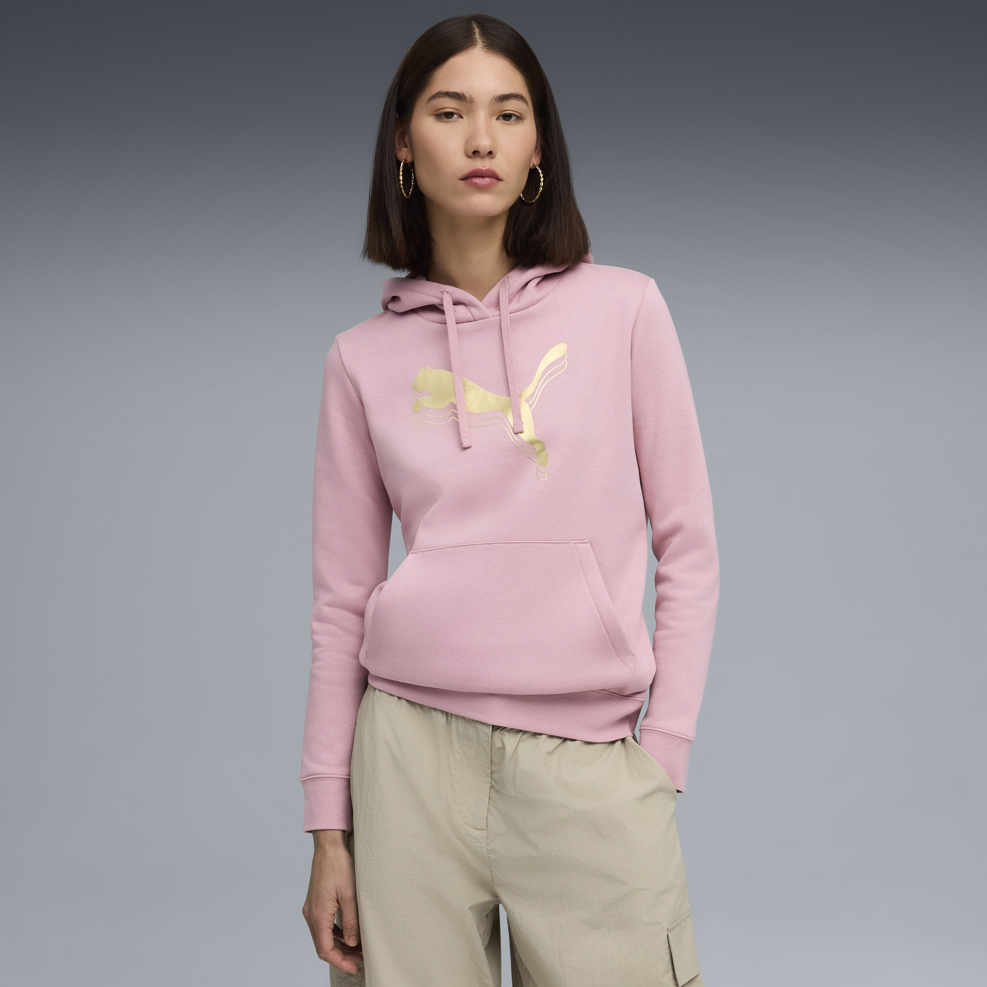 Puma Metallic Women's Hoodie In Pink