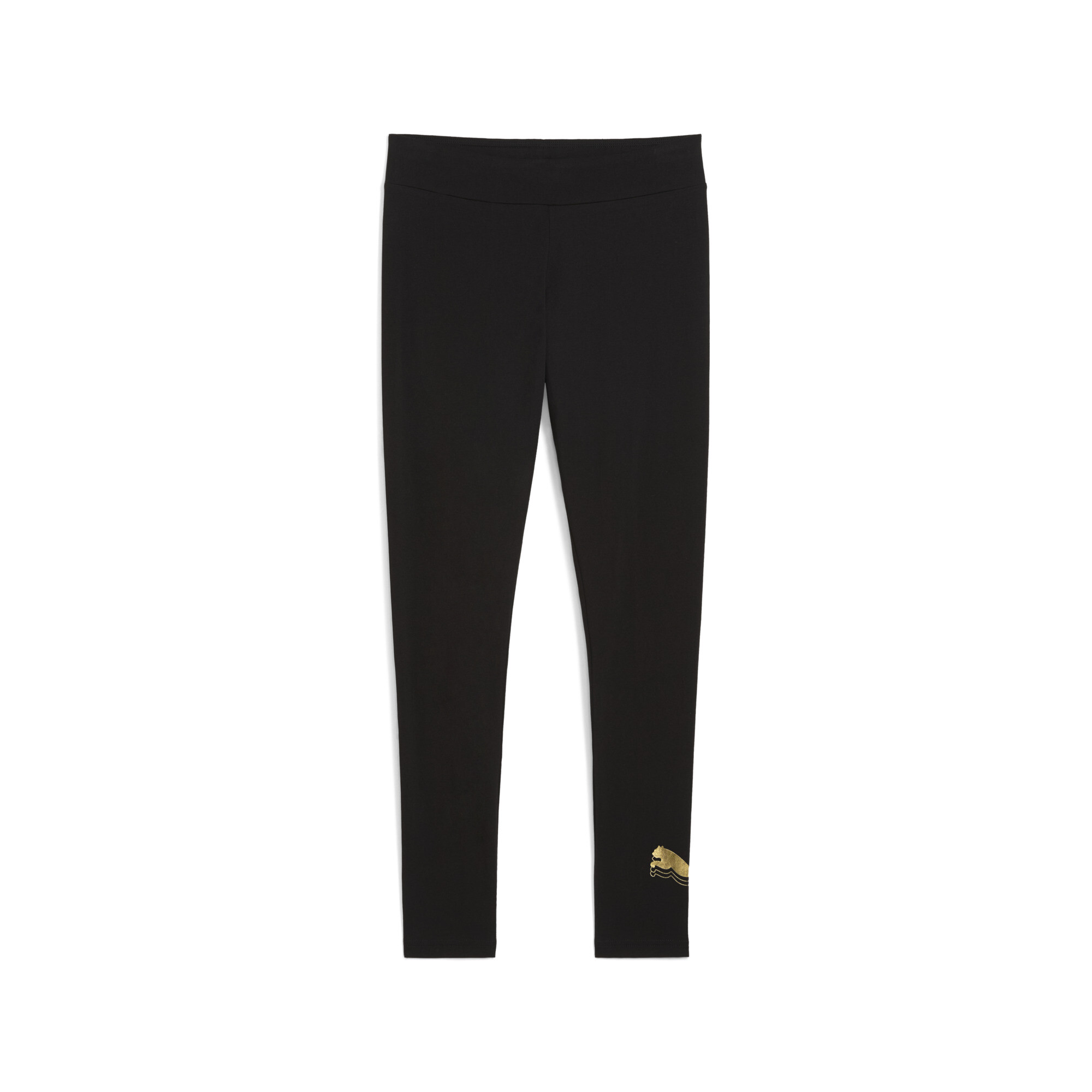 PUMA ESS Metallic Legging voor Dames, Zwart/Goud, Maat M thumbnail 3