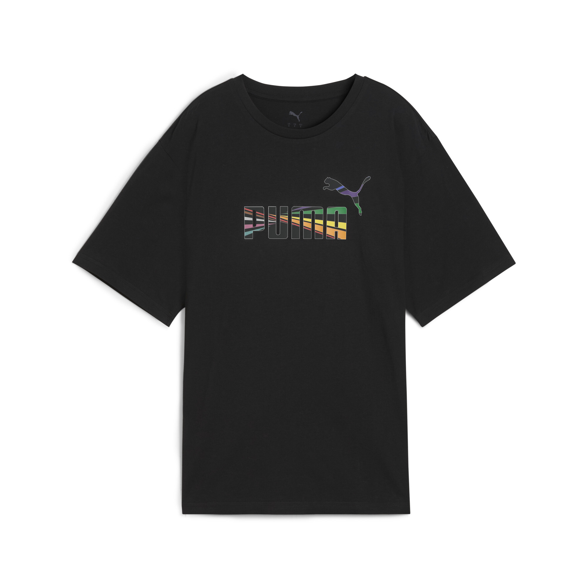Puma LOVE UNITED Relaxed Fit T-Shirt Damen | Mit Print | Black | Größe: S