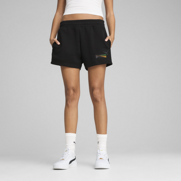 Love United Mid-Rise 4" Shorts Women, PUMA Black, large-MEX