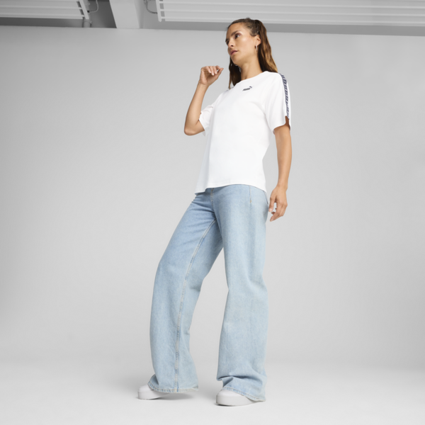 ESS TAPE Relaxed Tee Women, PUMA White, large-MEX