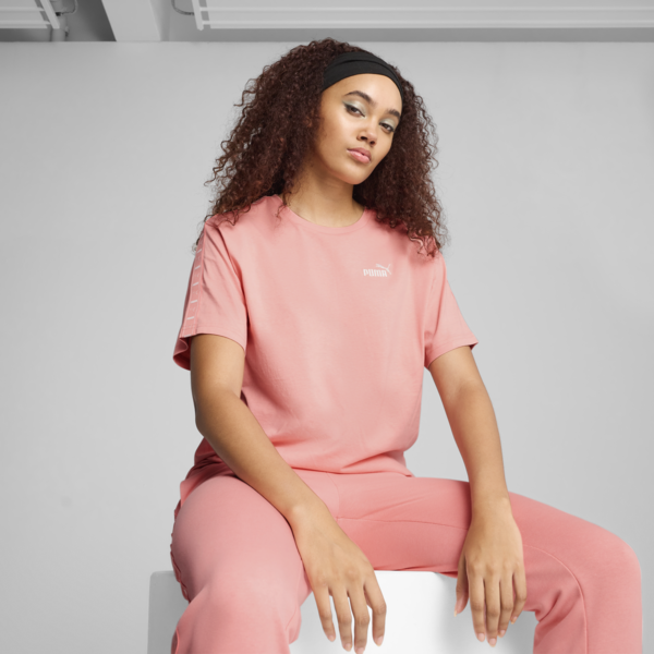 ESS TAPE Relaxed Tee Women, Pink Fruit, large-MEX
