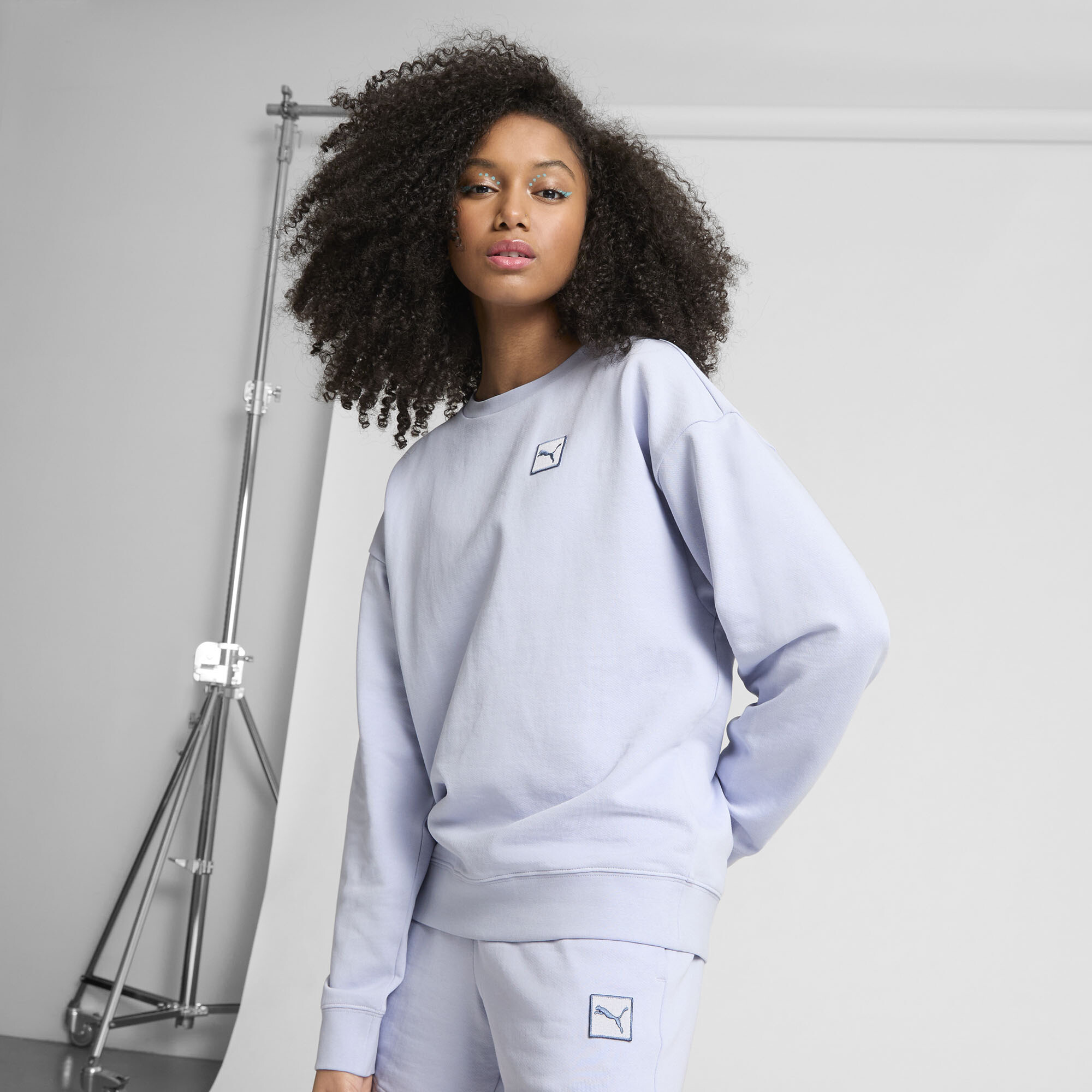 PUMA Elevated Essentials Women's Comfort Crew Sweatshirt - Picture 13 of 50