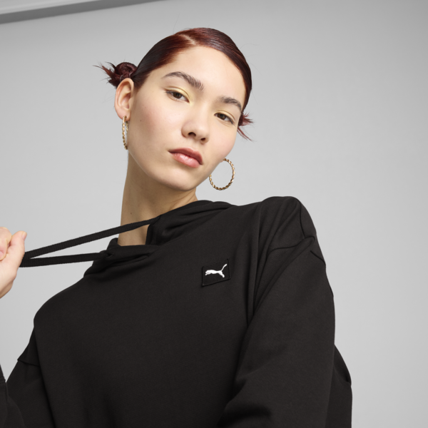 Buzo con capucha Essentials ELEVATED Comfort para mujer, PUMA Black, large-ARG