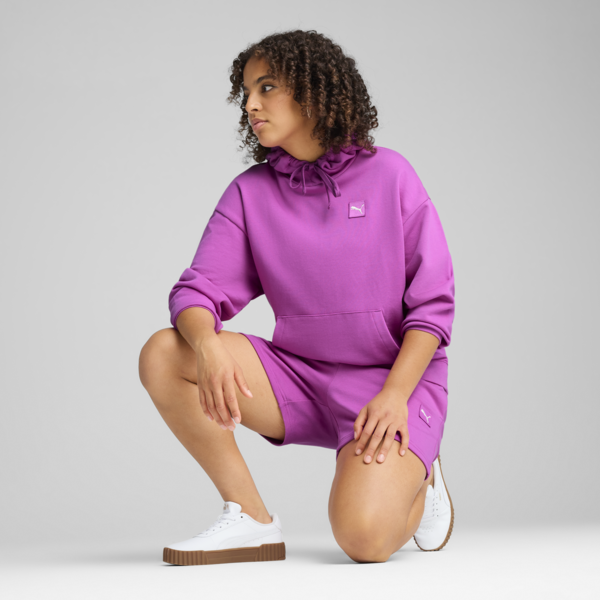 ESS ELEVATED Comfort Hoodie Women, Wild Berry, large-MEX