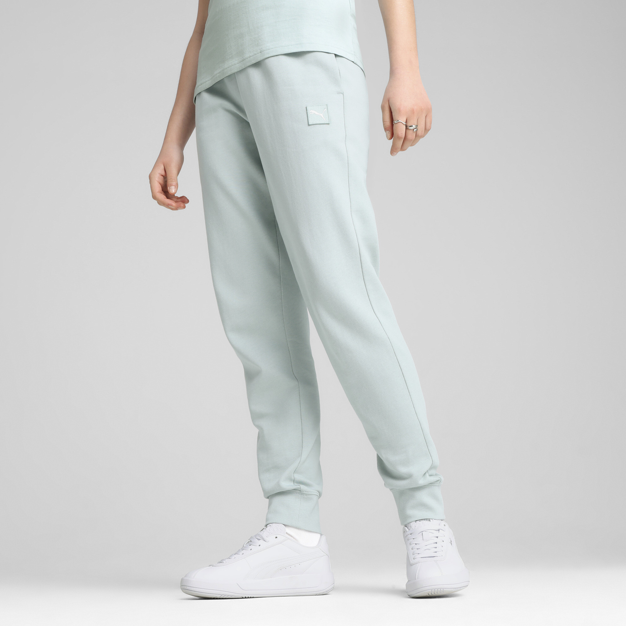 Puma ESS ELEVATED Jogginghose Damen | Mit Plain | Modern Mint | Größe: XXS