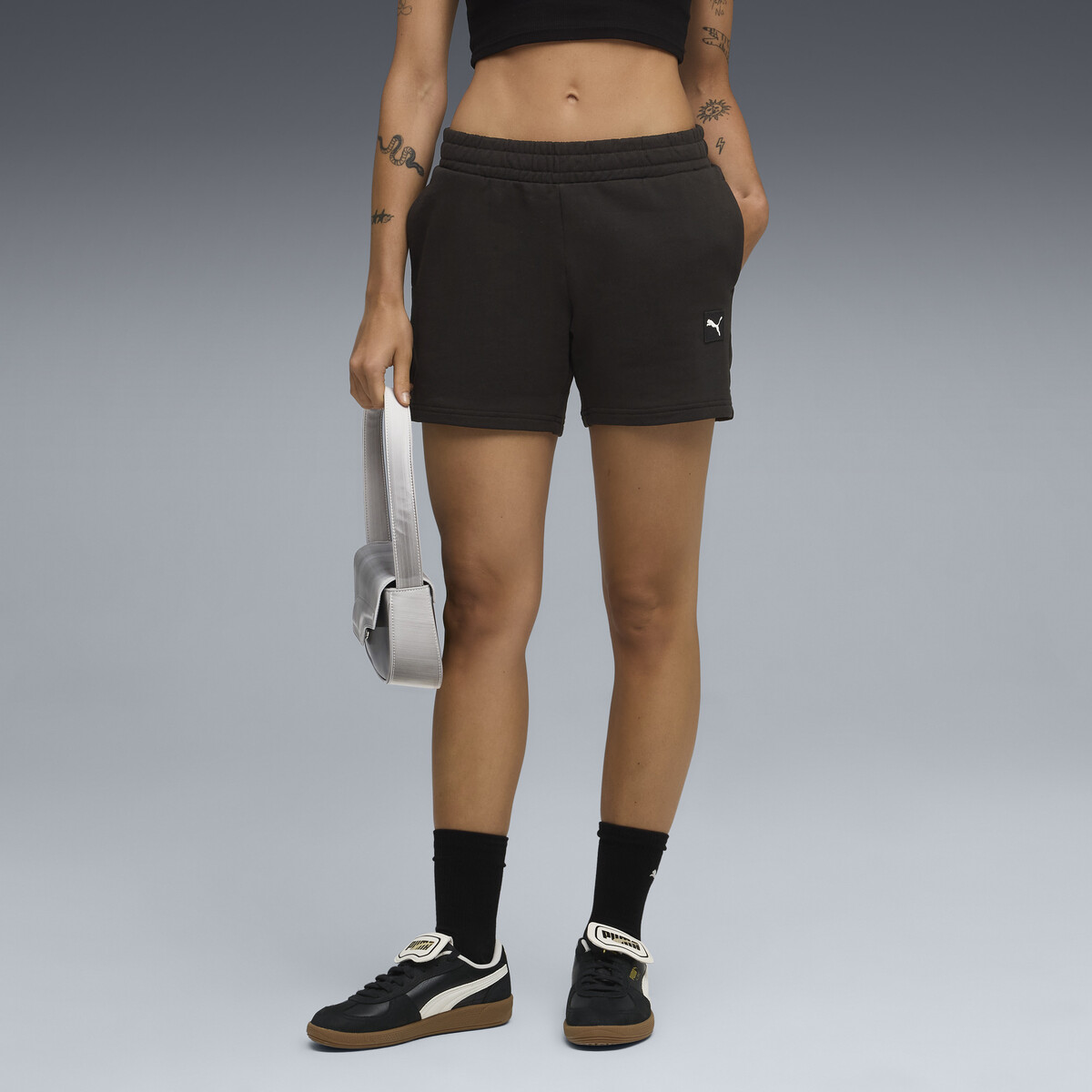 "ESS ELEVATED 5"" Mid-Rise Shorts Women in Black by PUMA, XL"