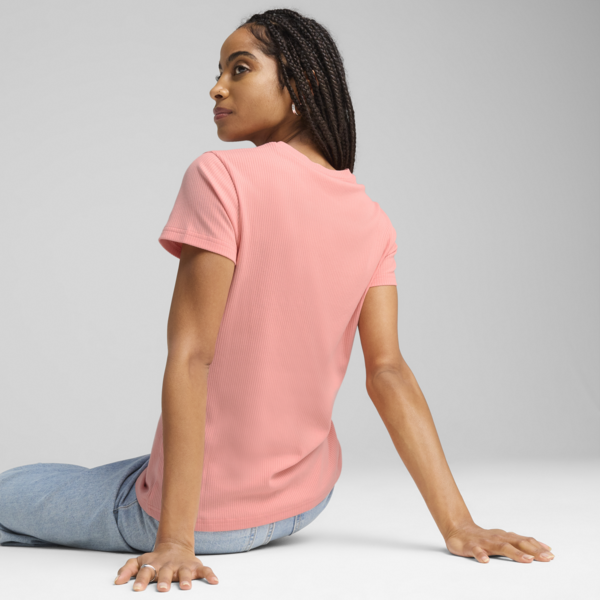 Playera Essentials ELEVATED Rib para mujer, Pink Fruit, large-MEX