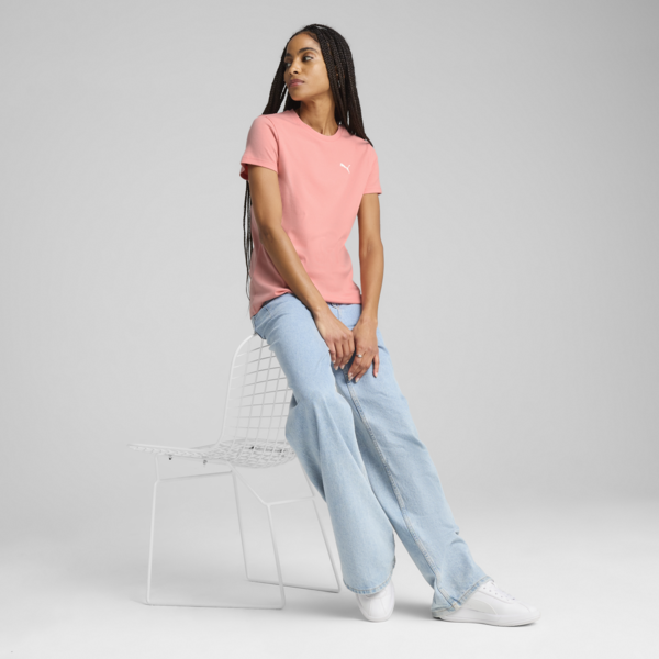 Playera Essentials ELEVATED Rib para mujer, Pink Fruit, large-MEX