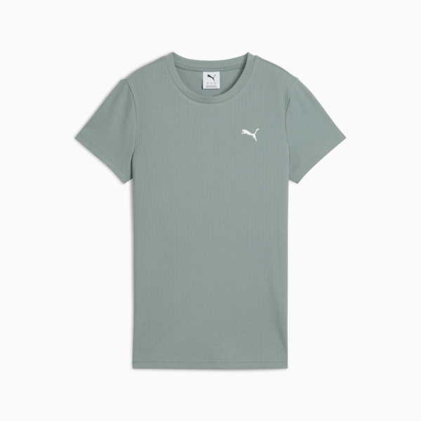 Remera Essentials ELEVATED Rib para mujer, Green Moon, large-ARG
