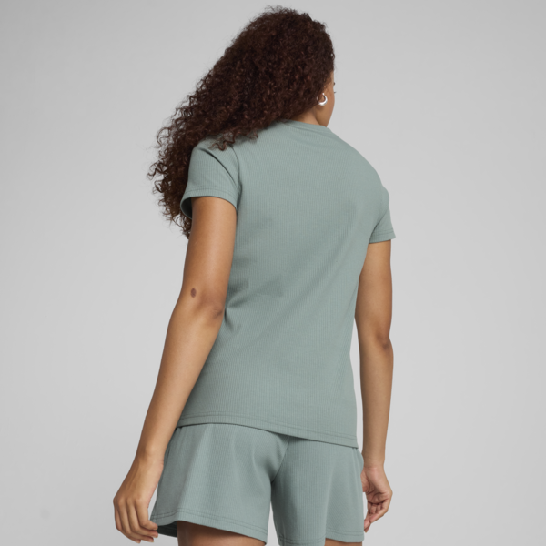 Remera Essentials ELEVATED Rib para mujer, Green Moon, large-ARG