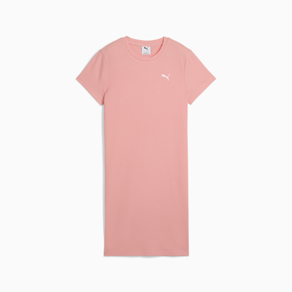 ESS ELEVATED Bodycon Rib Dress Women, Pink Fruit, large-MEX