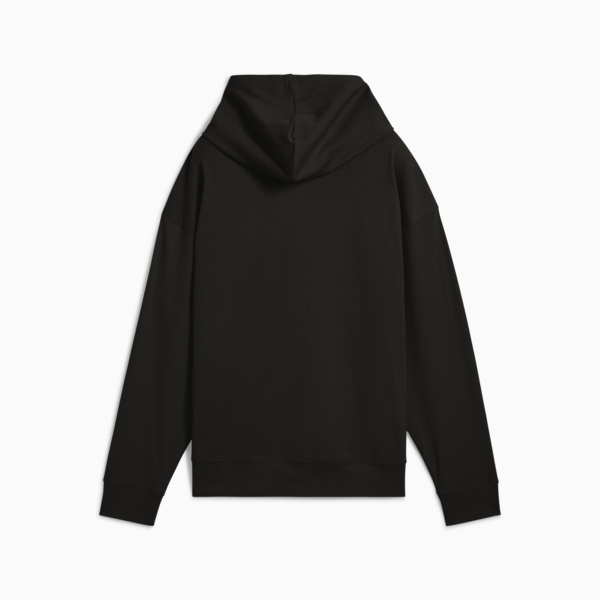 ESS ELEVATED Comfort Rib Hoodie Women, PUMA Black, large-ZAF