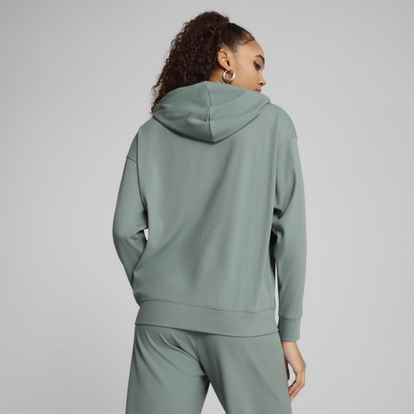 Buzo Essentials ELEVATED Comfort Rib para mujer, Green Moon, large-ARG