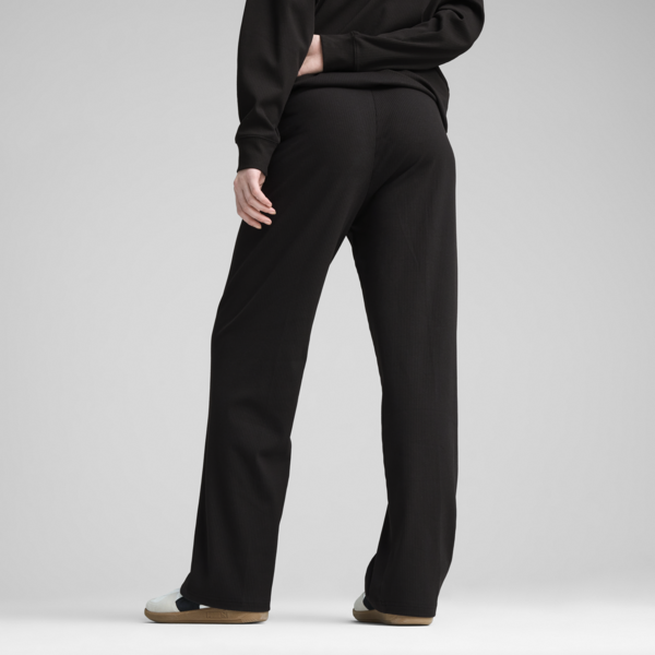 Pantalones tiro alto Essentials ELEVATED para mujer, PUMA Black, large-ARG