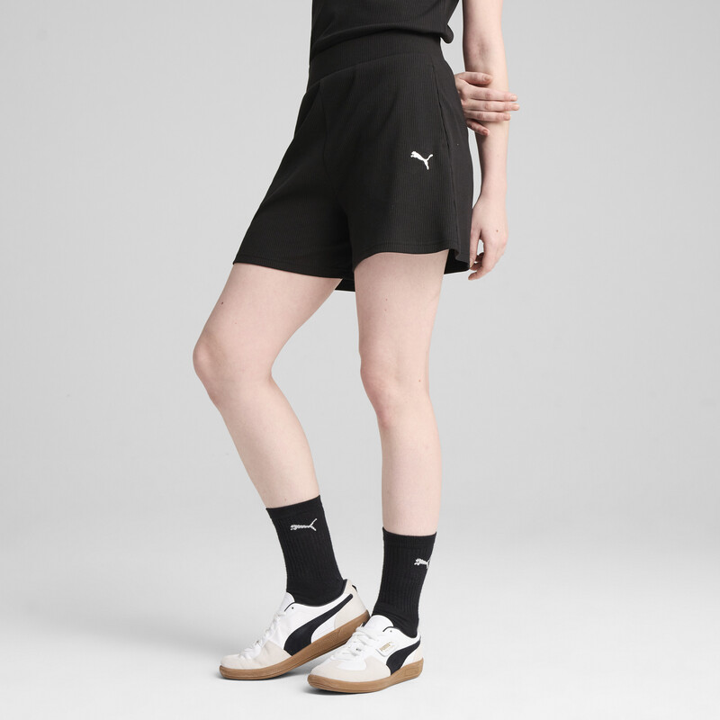 Women's PUMA Essentials Elevated 5" High-Rise Rib Shorts