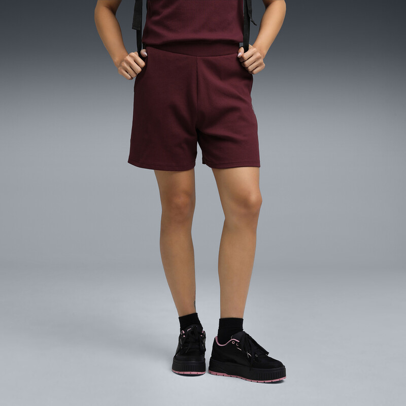 Women's PUMA Essentials Elevated 5" High-Rise Rib Shorts