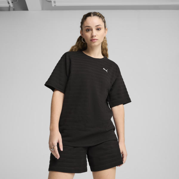 Playera holgada Essentials ELEVATED Structured para mujer, PUMA Black, large-MEX