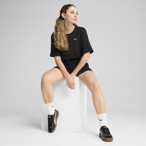Playera holgada Essentials ELEVATED Structured para mujer, PUMA Black, large-MEX