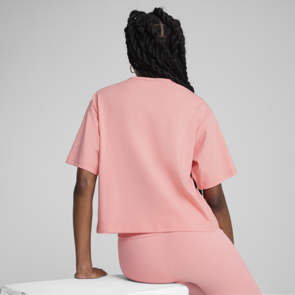Playera corta holgada PUMA Class para mujer, Pink Fruit, large-MEX