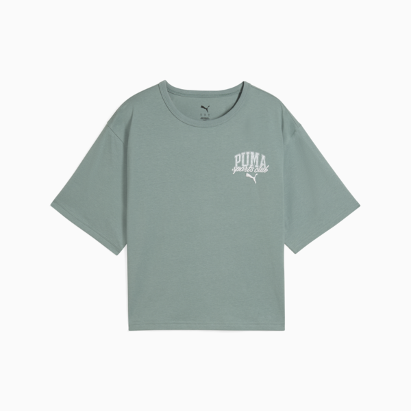 PUMA CLASS Relaxed Crop Tee Women, Green Moon, large-ZAF
