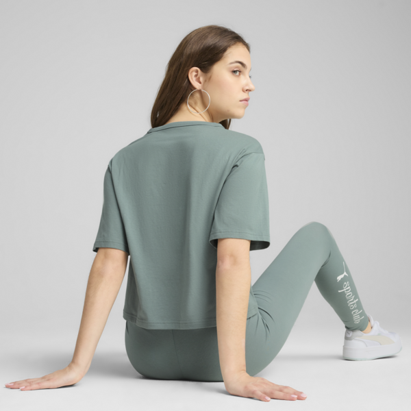 PUMA CLASS Relaxed Crop Tee Women, Green Moon, large-ZAF