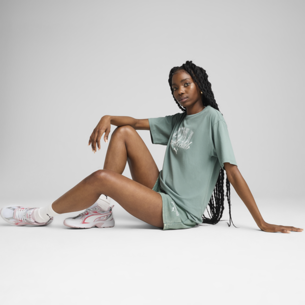 Remera holgada PUMA Class para mujer, Green Moon, large-ARG
