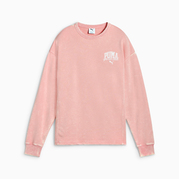 Sudadera PUMA CLASS Comfort Washed para mujer, Pink Fruit, large-MEX