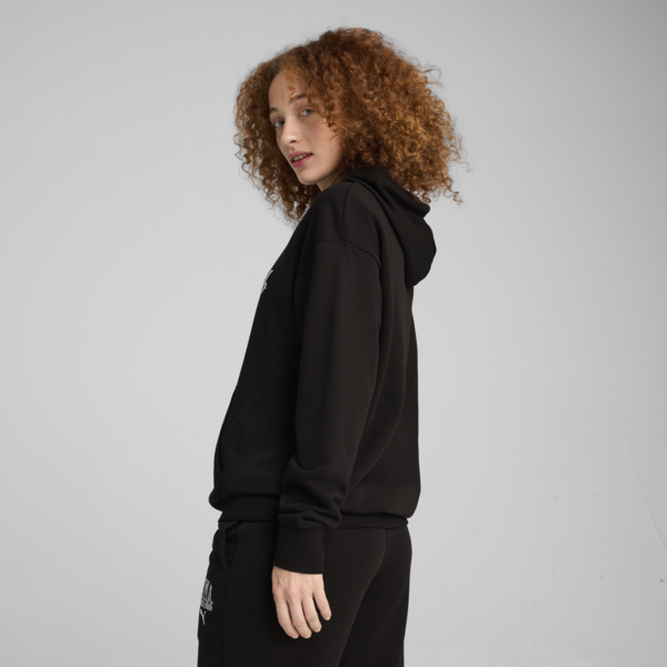 Sudadera holgada con gorra PUMA Class para mujer, PUMA Black, large-MEX