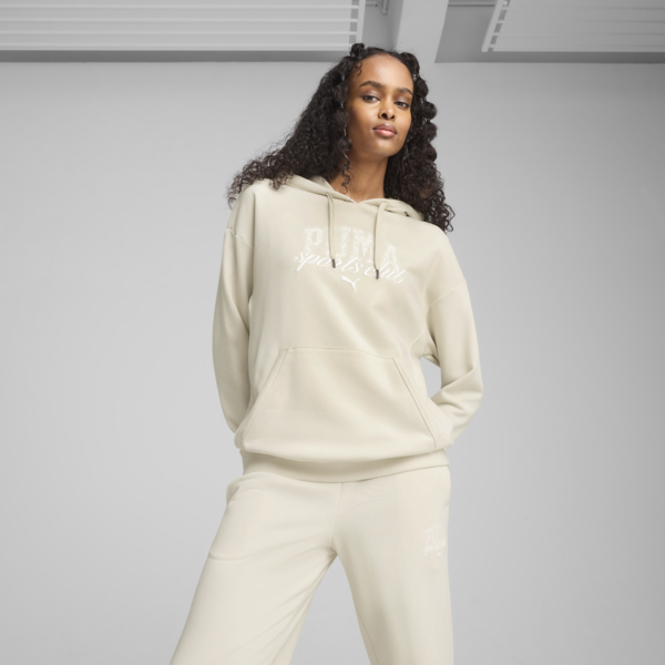 PUMA Class Relaxed Hoodie Women, Alpine Snow, large-MEX