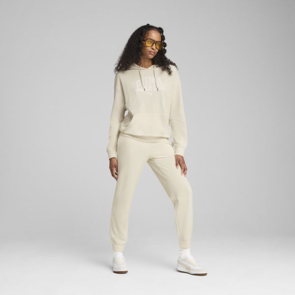 PUMA Class Relaxed Hoodie Women, Alpine Snow, large-MEX