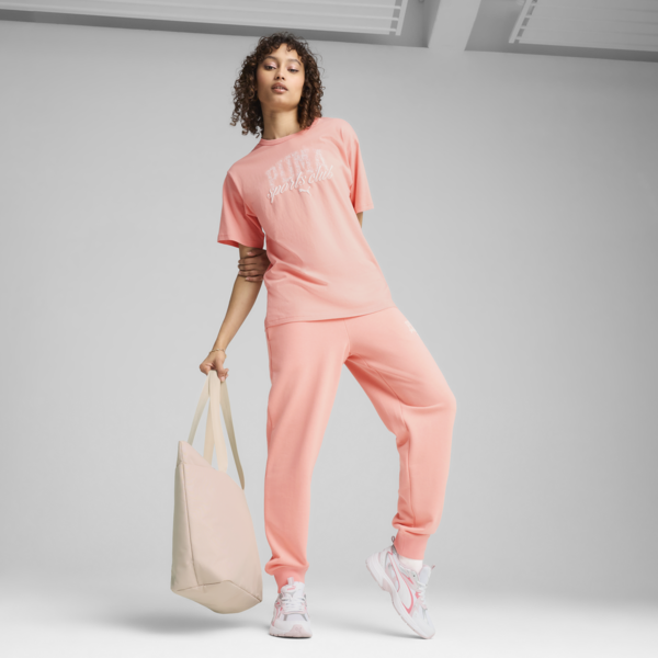 PUMA CLASS Comfort Sweatpants Women, Pink Fruit, large-MEX