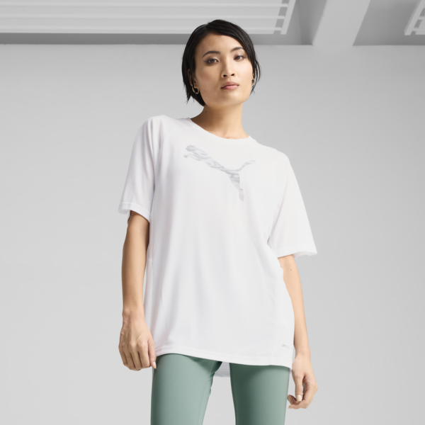 Evostripe Relaxed Tee Women, PUMA White, large-ZAF