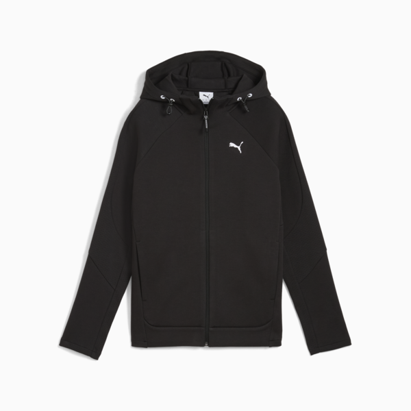 EVOSTRIPE Full-Zip Hoodie Women, PUMA Black, large-ZAF