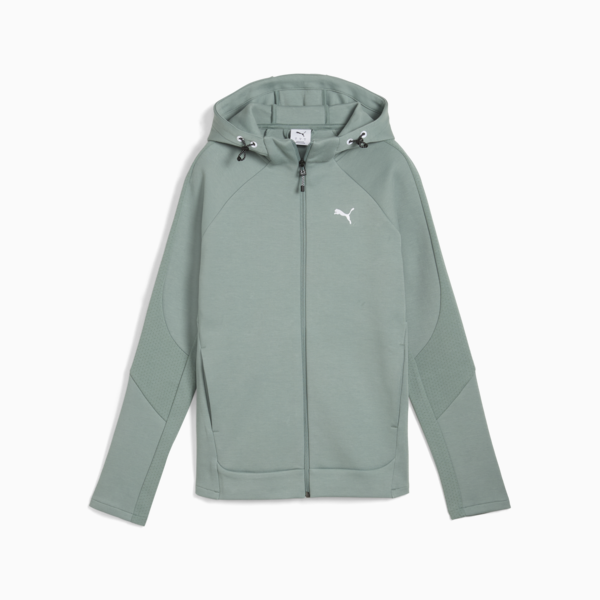 EVOSTRIPE Full-Zip Hoodie Women, Green Moon, large-ZAF