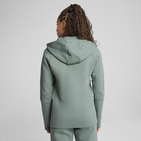 EVOSTRIPE Full-Zip Hoodie Women, Green Moon, large-ZAF