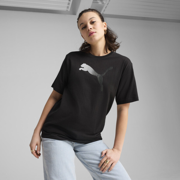 Remera PUMA holgada HER para Mujer En Negro