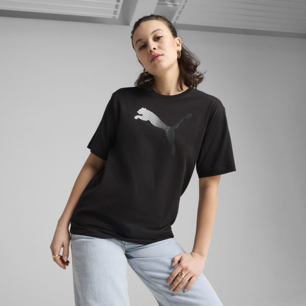 HER Graphic Relaxed Tee Women, PUMA Black, large-ZAF